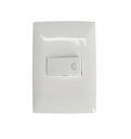 PLACA CIEN 1 MODULO CON PULSADOR TIMBRE MARFIL LEVITON