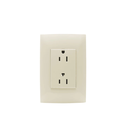 TOMACORRIENTE DOBLE POLARIZADO CON PLACA CIEN 3 MODULOS MARFIL LEVITON
