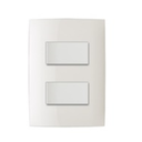 INTERRUPTOR DOBLE SENCILLO 10A 250V CON PLACA 2 MODULOS CIEN BLANCO LEVITON