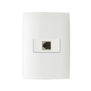 DADO TELEFÓNICO RJ11 CAT.3 1 MODULO CON PLACA CIEN 1 MODULO BLANCO LEVITON