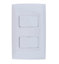 INTERRUPTOR SENCILLO 10A 250V + INTERRUPTOR SIMPLE 3W 10A 250V CON PLACA CIEN 2 MODULOS BLANCO LEVITON
