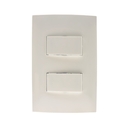 2 INTERRUPTORES 3W 10A 250V CON PLACA CIEN 2 MODULOS BLANCO LEVITON