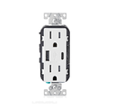 CARGADOR Y TOMACORRIENTE DE PARED CON USB TIPO A, 15A DECORA BLANCO LEVITON