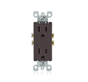 15 A, 125 V, NEMA 5-15 R, 2 POLOS, 3 HILOS, TOMACORRIENTE DÚPLEX DECORA, HOJA RECTA, GRADO RESIDENCIAL, CONEXIÓN A TIERRA, QUICKWIRE A PRESIÓN Y CABLEADO LATERAL, SOPORTE DE ACERO - NEGRO DECORA LEVITON
