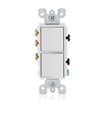 5641-W INTERRUPTOR BALANCÍN SILENCIOSO DE CA DE CUATRO VÍAS 15 A, 120/277 V  USO RESIDENCIAL, CONEXIÓN A TIERRA BLANCO DECORA LEVITON