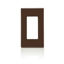 80301-S0 PLACA DE PARED CIERRE 1 ESPACIO SIN TORNILLOS POLICARBONATO CAFE DECORA LEVITON