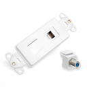 JUEGO DE INSERTOS PARA CONECTORES DE PARED DECORA 6P6C X ESTILO 110 BLANCO LEVITON