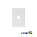 PLACA DE PARED QUICKPORT DE 1 PUERTO COLOR BLANCO LEVITON