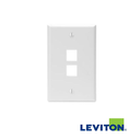 PLACA DE PARED QUICKPORT DE 2 PUERTOS COLOR BLANCO LEVITON