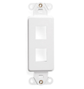 SOPORTE 2 MODULOS QUICKPORT COLOR BLANCO DECORA LEVITON