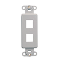 SOPORTE 2 MODULOS QUICKPORT COLOR GRIS DECORA LEVITON