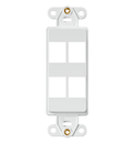 SOPORTE 4 MODULOS QUICKPORT COLOR BLANCO DECORA LEVITON