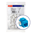PAQUETE DE 25 DADOS CAT 6 EXTREME QUICKPORT COLOR AZUL LEVITON