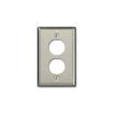 PLACA DE ACERO INOX. PARA SOPORTE DURAPORT 1 GANG 2 PUERTOS LEVITON