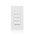 INTERRUPTOR DIGITAL DECORA GREENMAX LUMACAN 3 DE 8 BOTONES INCLUYE PLACA COLOR BLANCO LEVITON