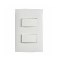 INTERRUPTOR DOBLE SENCILLO 10A 250V CON PLACA 2 MODULOS CIEN MARFIL LEVITON