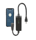 DECORA SMART PLUG, OUTDOOR, Wi-Fi, single pole, 3-way, or multi-location when used with Wire-Free Anywhere Switch Companion. Plugs into any 120V outlet. 15A General Use, 5A LED/CFL/Electronic Ballast, 1500W Incandescent/Halogen, 12A Magnetic, 3/4 HP Motor - Black