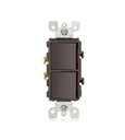 APAGADOR, INTERRUPTOR, DE 2 POLOS DECORA 15 A, CONEXION A TIERRA MARRON, CAFE LEVITON