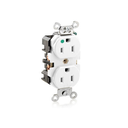 RECEPTÁCULO DÚPLEX/TOMACORRIENTE DE 15 A, GRADO HOSPITALARIO, PUESTA A TIERRA AUTOMÁTICA LEVITON