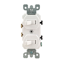 APAGADOR DE 15 AMP, 120/277 Volt, DUPLEX SINGLE POLE COMBINADO SWITCH, WHITE