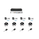 KIT COMBO XVR 8 CAMARAS ANALOGAS SIN AUDIO, XVR DE 4 CH, C/ARMADO SIN DISCO