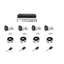 KIT COMBO  XVR 4 CAMARAS COLOR HUNTER ANALOGAS CON AUDIO, XVR DE 4 CH, C/ARMADO SIN DISCO