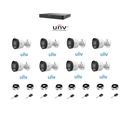 KIT COMBO XVR 8 CAMARAS COLOR HUNTER ANALOGAS CON AUDIO, XVR DE 8 CH, C/ARMADO SIN DISCO