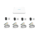 KIT COMBO IP, 4 CAMARAS IP 2 MP CON AUDIO, NVR DE 4 CH, CABLE UTP SIN DISCO