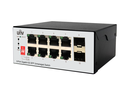 SWITCH NO GESTIONADO 8 PUEROTS PoE DE 10/100Mbps y 2 RANURAS DE FIBRA SFP de 1000Mbps. UNIVIEW