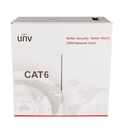 CABLE UTP CAT 6 CCA, INTERIOR BLANCO UNIVIEW